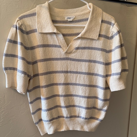 Johnnie-O Striped Knit Polo sweater - Picture 1 of 4